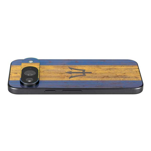 Barbados Flag Dark Wood Google Pixel 9 Skin